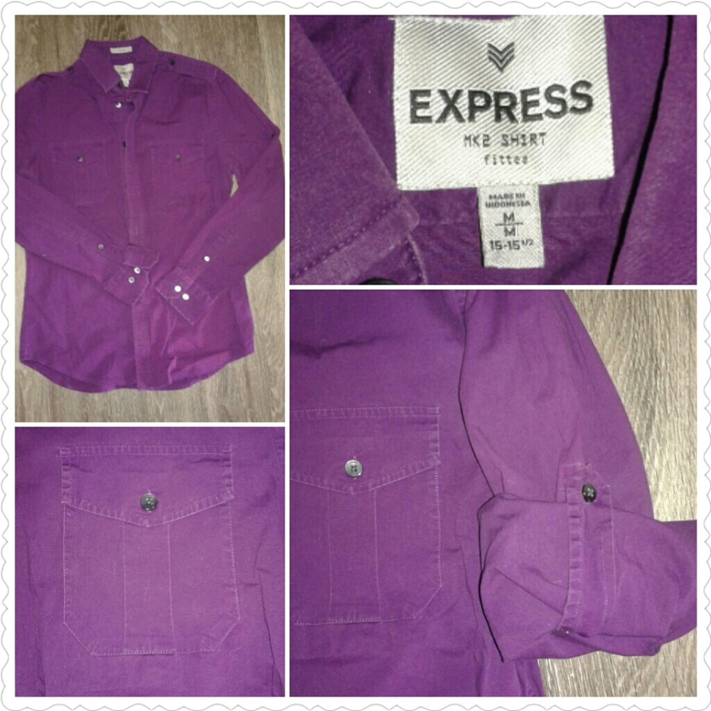 Purpal express button down